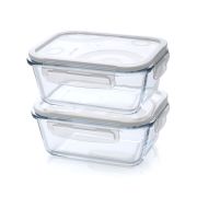 Borosilicate Glass Food Containers (High) | Set of 2 (750ml each)